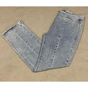 Pretty Little Thing Blue Wash 16 UK Tall Straight New Vintage Look Jeans